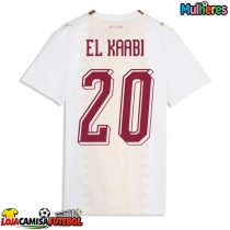 Camisa de Futebol Marrocos Ayoub El Kaabi #20 Equipamento Secundário Mulheres Mundo 2026 Manga Curta